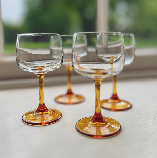 Vintage French Aperitif Glasses - Set of 4